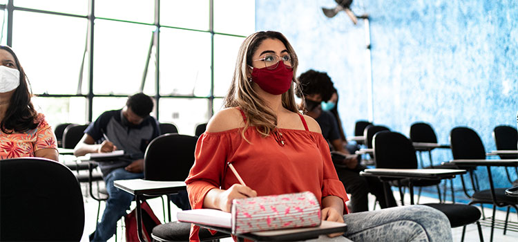 nursing student in classroom
