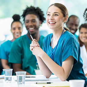 nurse student in classroom