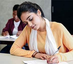 nursing student in classroom