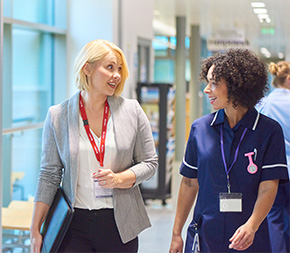 legal nurse conslutant walking with nurse