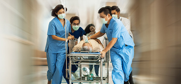 trauma nurses with patient