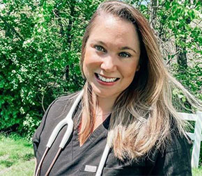 smiling nurse named julie