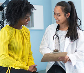 nurse practitioner with patient